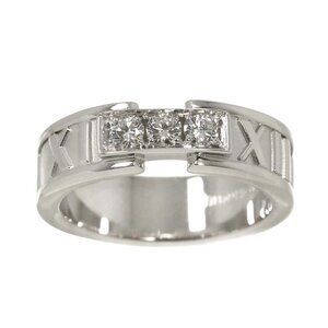 TIFFANY Co. Atlas Diamond Ring 18K White Gold 750 size4-4.5(US) 90289386